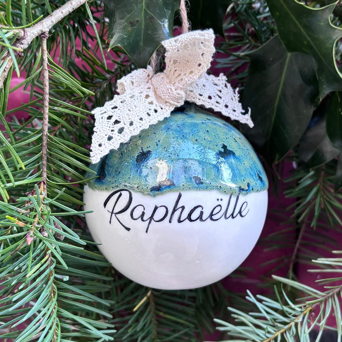 Boule de Noël personnalisée