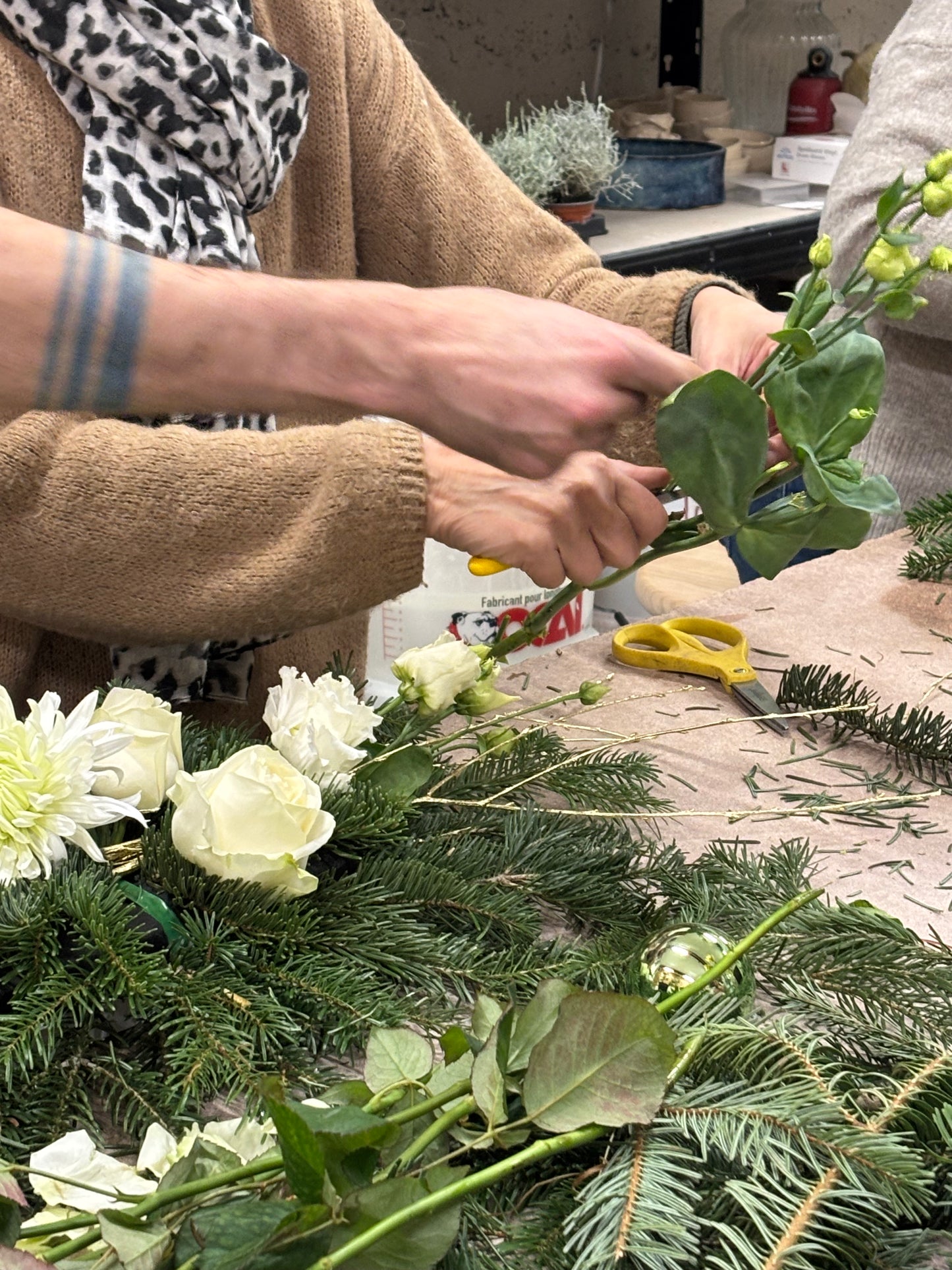 Atelier Fleuriste - Composition fleurie - Note de musique